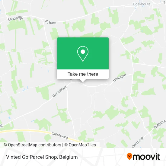Vinted Go Parcel Shop map