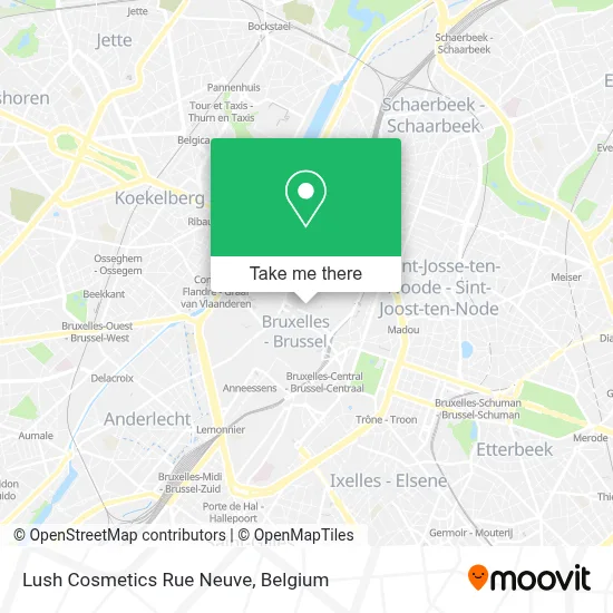 Lush Cosmetics Rue Neuve map