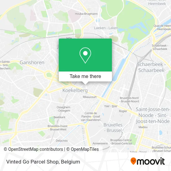 Vinted Go Parcel Shop map
