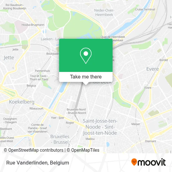 Rue Vanderlinden map