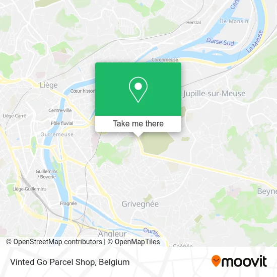Vinted Go Parcel Shop map