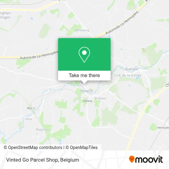 Vinted Go Parcel Shop map