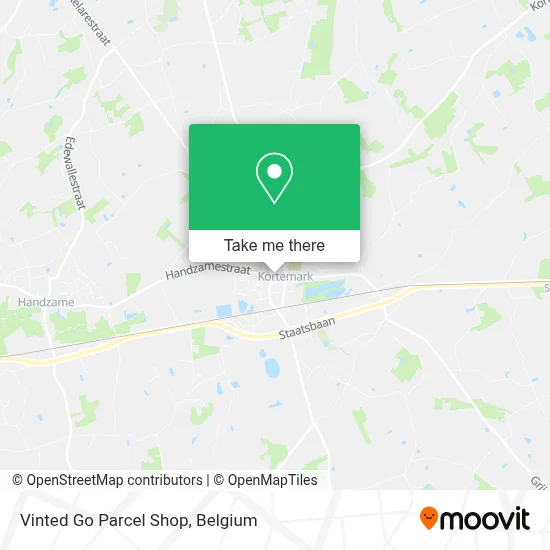 Vinted Go Parcel Shop map