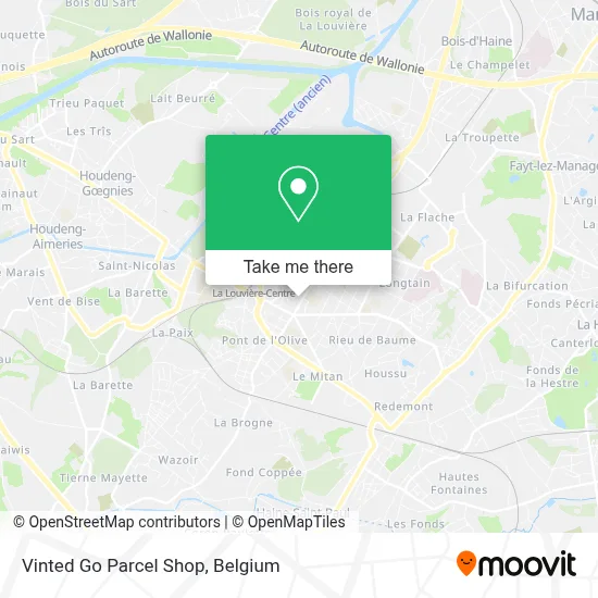Vinted Go Parcel Shop map