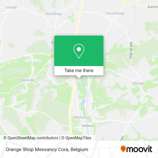 Orange Shop Messancy Cora map