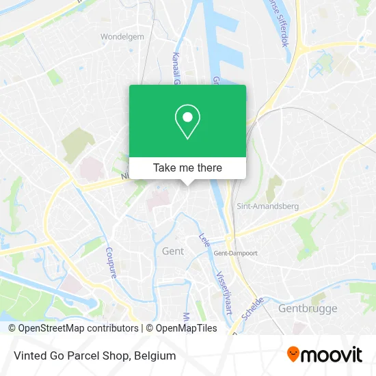 Vinted Go Parcel Shop map