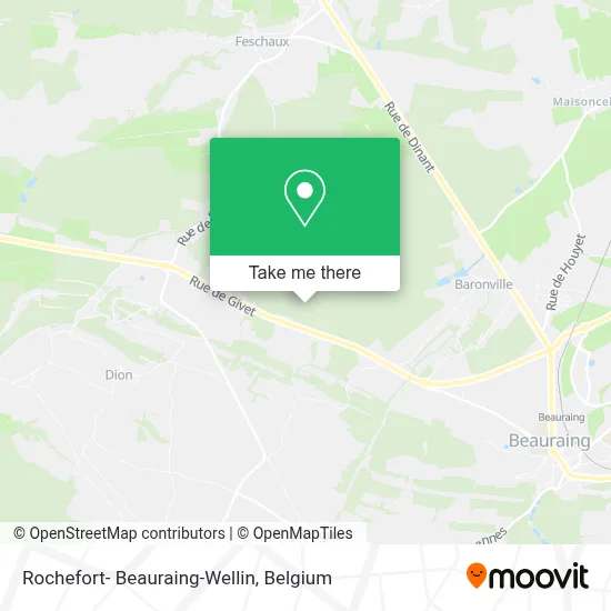 Rochefort- Beauraing-Wellin map