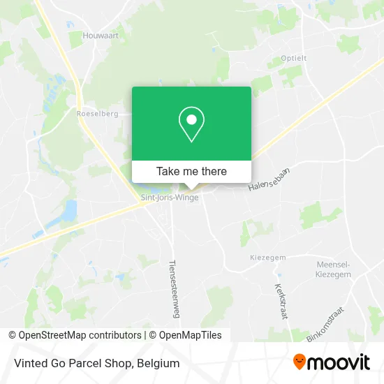 Vinted Go Parcel Shop map