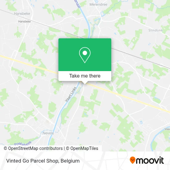Vinted Go Parcel Shop map