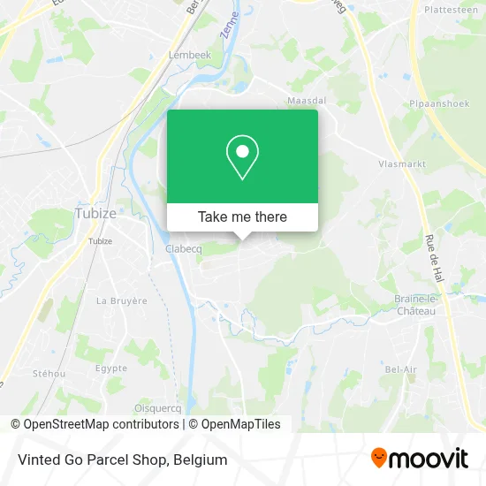 Vinted Go Parcel Shop map