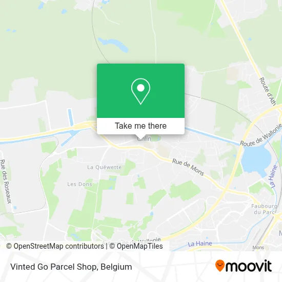 Vinted Go Parcel Shop map