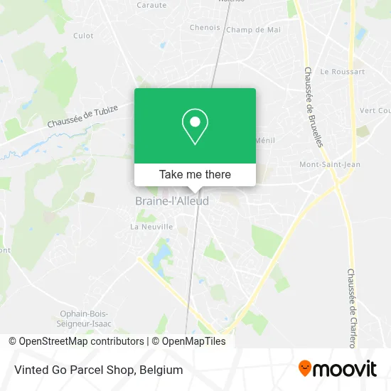 Vinted Go Parcel Shop map