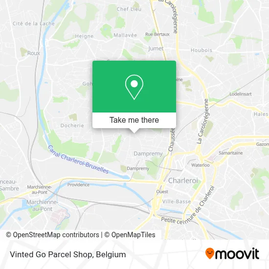 Vinted Go Parcel Shop map
