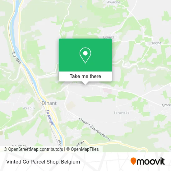 Vinted Go Parcel Shop map