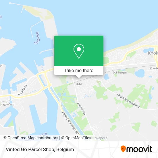 Vinted Go Parcel Shop map