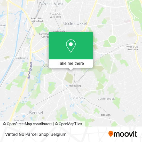 Vinted Go Parcel Shop map