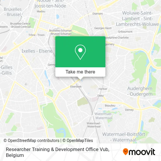 Researcher Training & Development Office Vub map