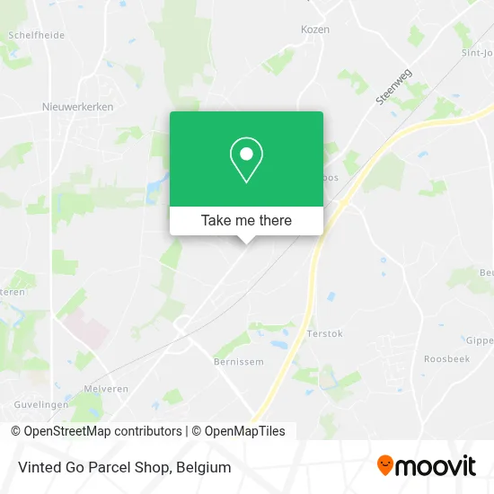 Vinted Go Parcel Shop map