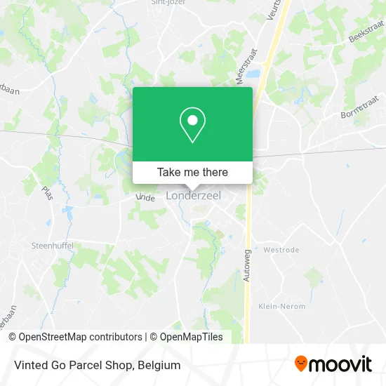 Vinted Go Parcel Shop map
