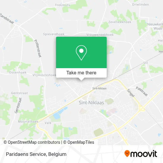 Paridaens Service map