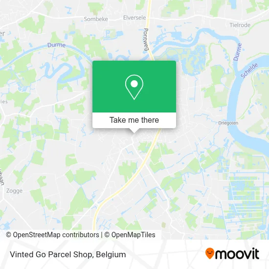 Vinted Go Parcel Shop map