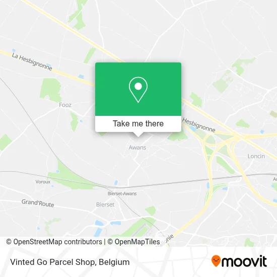Vinted Go Parcel Shop map