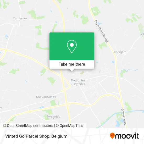 Vinted Go Parcel Shop map