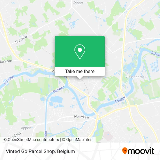 Vinted Go Parcel Shop map
