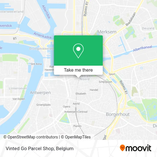 Vinted Go Parcel Shop map