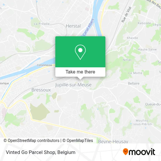 Vinted Go Parcel Shop map