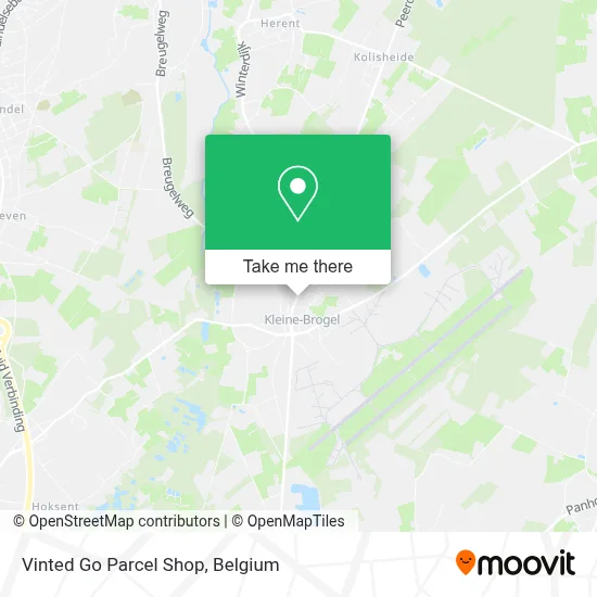 Vinted Go Parcel Shop map