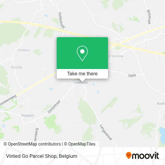 Vinted Go Parcel Shop map