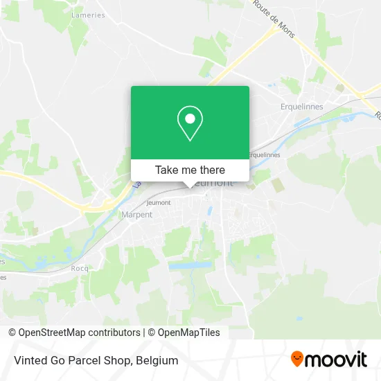 Vinted Go Parcel Shop map