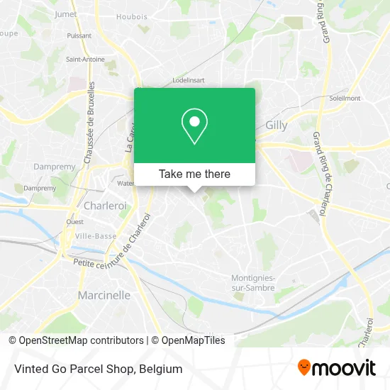 Vinted Go Parcel Shop map