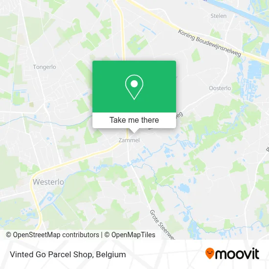 Vinted Go Parcel Shop map