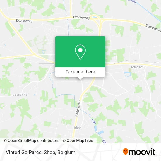 Vinted Go Parcel Shop map