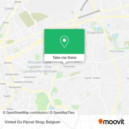 Vinted Go Parcel Shop map