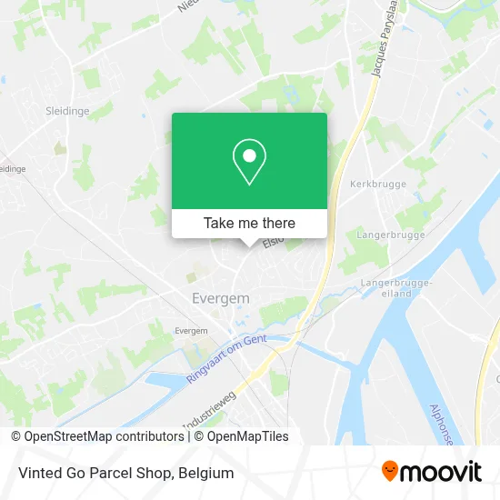 Vinted Go Parcel Shop map
