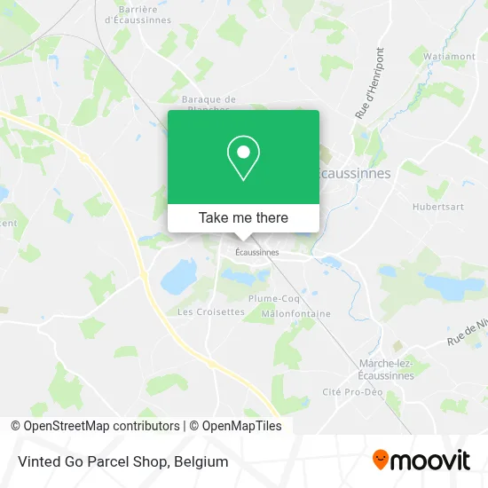 Vinted Go Parcel Shop map