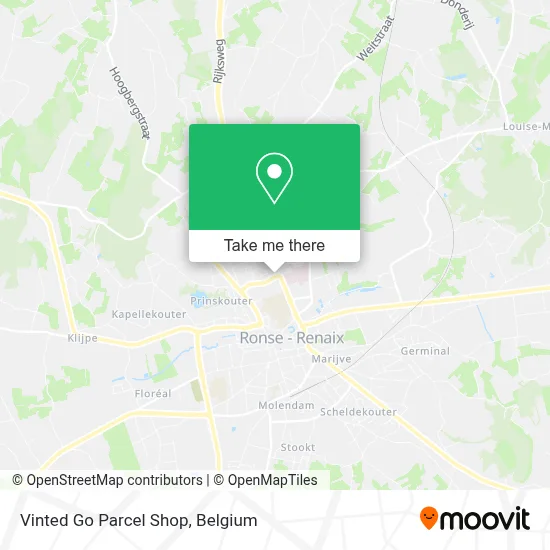 Vinted Go Parcel Shop map