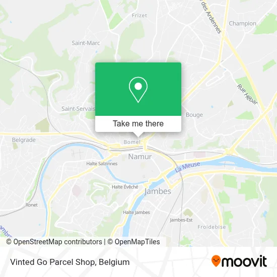 Vinted Go Parcel Shop map