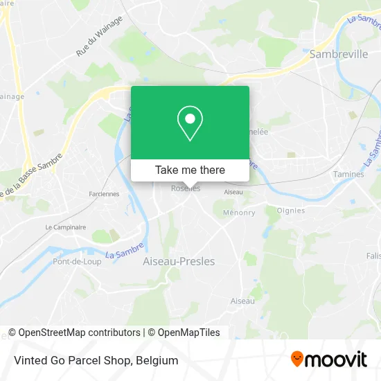 Vinted Go Parcel Shop map