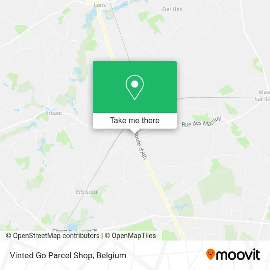 Vinted Go Parcel Shop map
