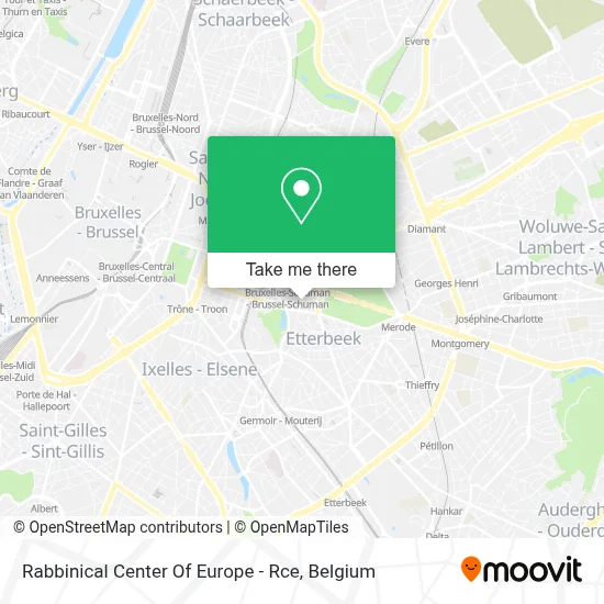 Rabbinical Center Of Europe - Rce map
