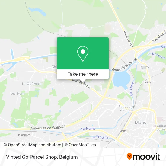 Vinted Go Parcel Shop map