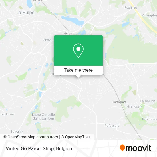 Vinted Go Parcel Shop map
