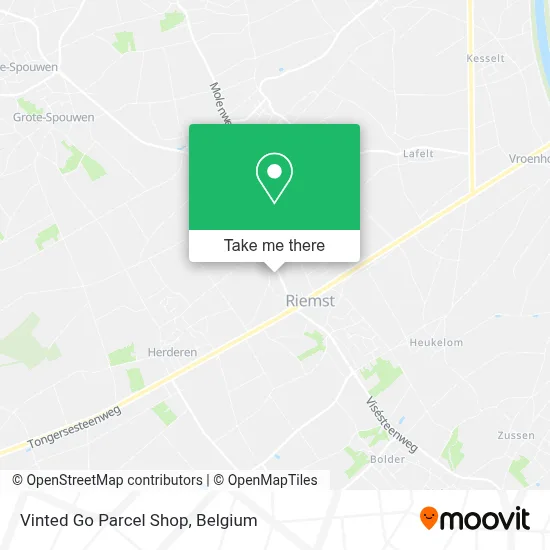 Vinted Go Parcel Shop map