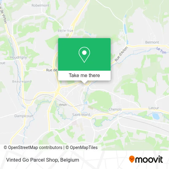 Vinted Go Parcel Shop map