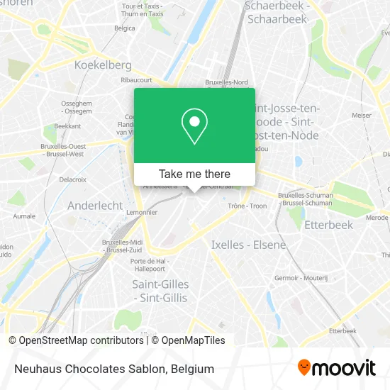 Neuhaus Chocolates Sablon map
