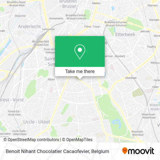Benoit Nihant Chocolatier Cacaofevier map